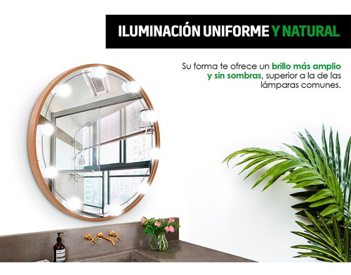 Redlemon Luces Led Espejo Tocador Vanidad Hollywood 3 Tonos