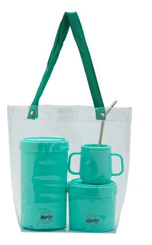 Imagen 10 de 10 de Set 3 Combo Kit Matero Mate Bombilla Yerbera Azucarera Bolso