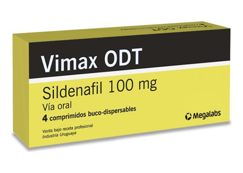 Vimax100® Odt Megalabs 100 Mg X 4 Comprimidos | Sildenafil