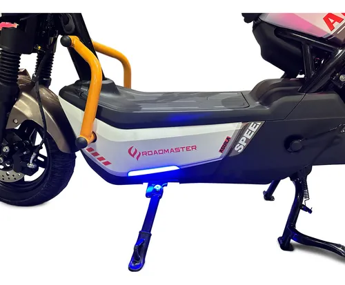 Bicicleta Moto Eléctrica Roadmaster Águila 50kmh 1200watts Color Blanco Naranja Cafe