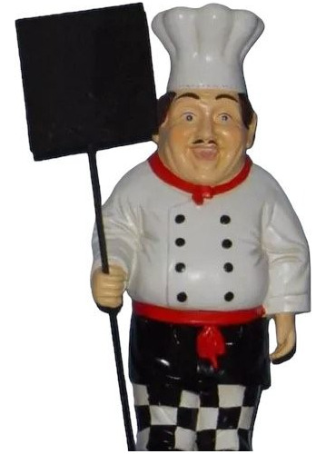 Figura De Chef Con Pizarra - S72292