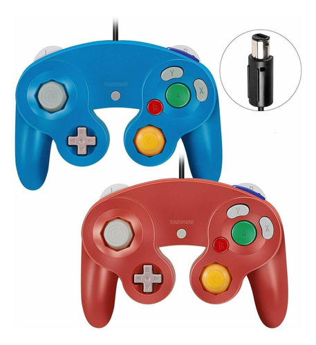 Controles Ngc, X2 Unidades Con Cable, Para Nintendo