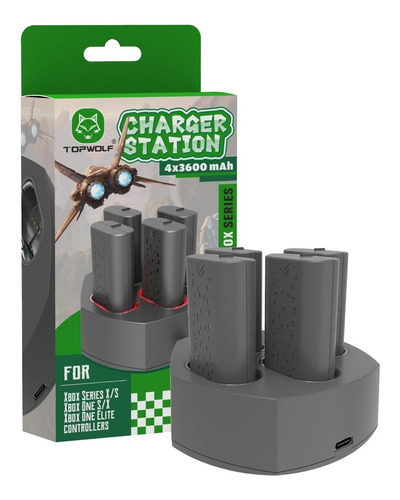 Cargador Y 4 Baterias 3600 Para Xbox One Todos Series Todos