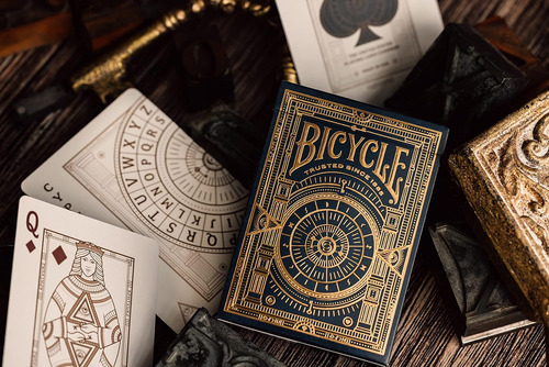 Bicycle Cypher Premium Negro Cartas De Juego, Oro Foil, E...