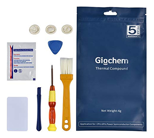 Kit De Pasta Térmica Para Cpu Giochem De 4 Gramos Con Todo E