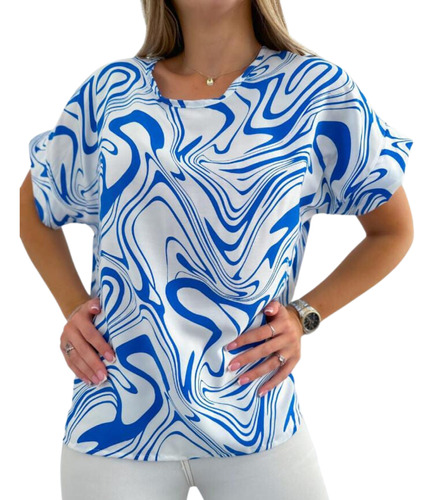 Blusa Remera De Mujer Nuevos Estampados De Fibrana Frescas 