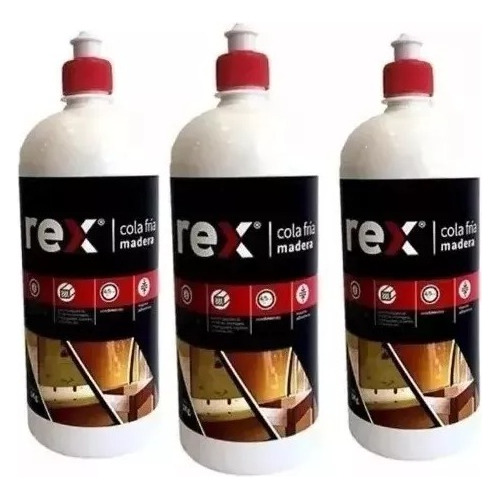 Cola Fría Madera Carpintero Rex Frasco Dosificador Pack 3kg