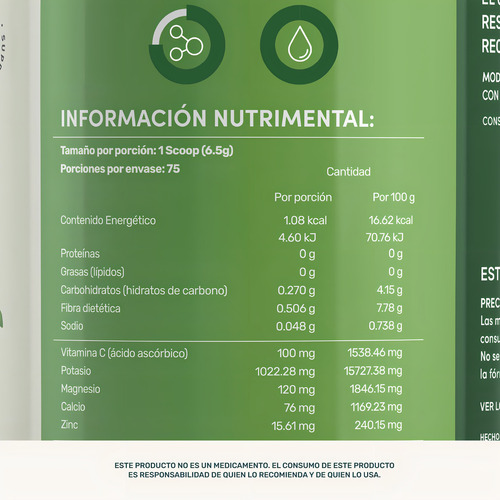 Bote de Suplemento Alimenticio Life 360+ Electromix Fibra y Minerales Polvo 488g