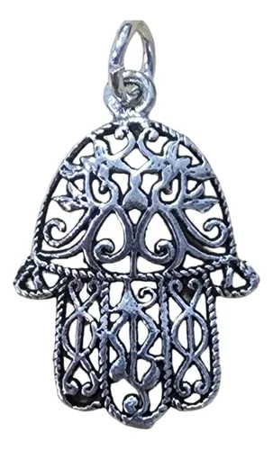 comprar Dije Hamsa, Iad, Manito De Suerte, Amuleto, Plata 925,maciza Color Plateado