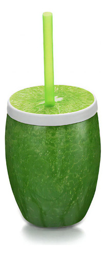 Copo Fruta Limão Com Canudo 650 Ml Verde