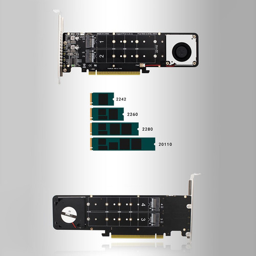 Adaptador Pci-e X16 Nvme Pci-e Para Ssds Nvme M.2 Mi Key 4