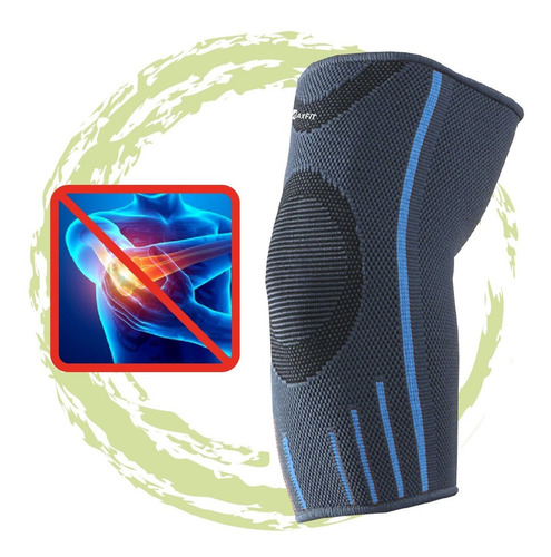 Par D Codera Elástica De Compresión Deportiva Maxfit Hz003 Color Azul- Gris Talla Extragrande