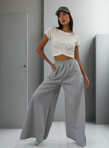 Maxi Palazo Pantalon Frisa Mujer Calentito X Talles