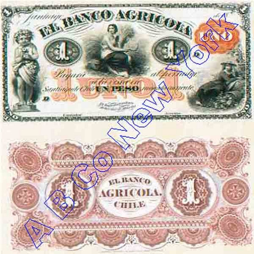 Billetes Facsimilares (6) Banco Agricola Del A. Baknote Co