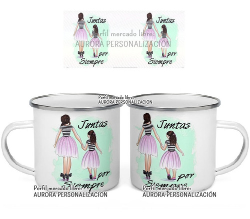 Mug Peltre Acero Regalo Mamá Pocillo Taza Metalica 12