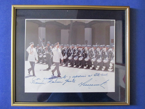 Antigua Fotografia Autografiada Del Gral Pinochet Año 1986