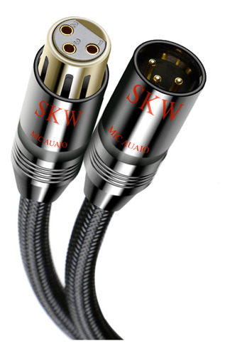 Skw Single Long Mic Xlr Cable, Xlr Male To Female Micro Cab.
