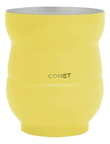Mate Chico Con Doble Pared En Acero Inoxidable 140ml Comet Color Amarillo