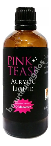 Monómero 100ml Pink Tease Uñas Acrílicas Liquido Original