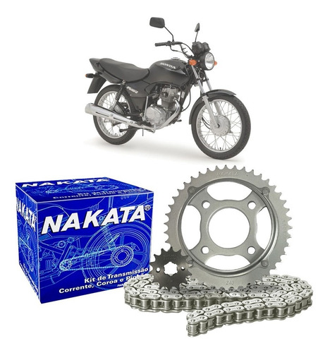 Imagem 1 de 1 de Kit Relação Transmissão Nakata Honda Cg Today 125 1984-1999