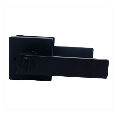 Cerradura Manilla Venezia Visalock Dormitorio Negro Mate