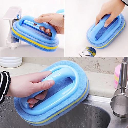 Esponja De Limpeza Com Base Azulejo Pisos Casa Cozinha
