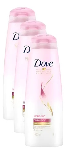 Kit 3 Dove Shampoo Hidra-liso Tecnologia De Hidratação 400ml