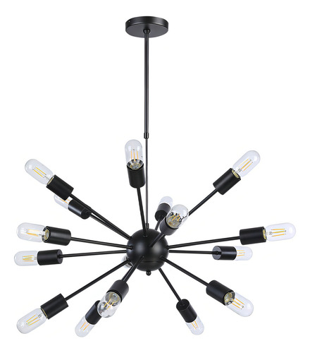 Lámpara De Techo Tipo Átomo De 16 Luces, C2060-16/ne, Calux