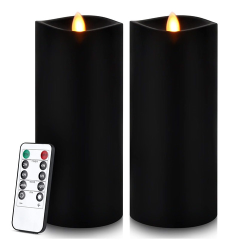 Enpornk Velas Sin Llama De 7 X 3 Pulgadas, Velas Led Parpade