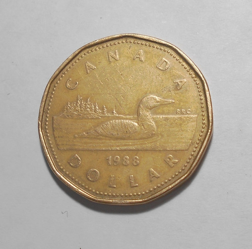 Canadá 1 Dolar 1988 - Pato Nadando - Excelente - Km#157