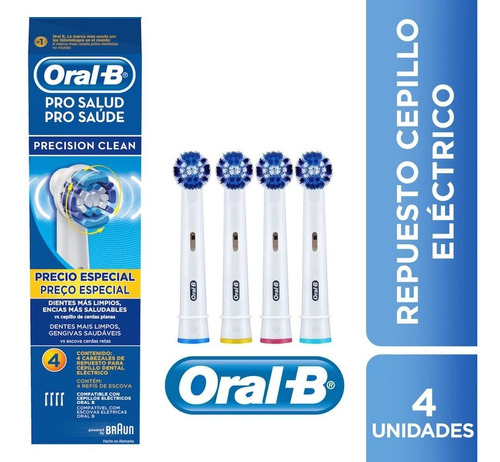 Repuestos Para Cepillo Electrico Oral-b  Precision Clean C/4