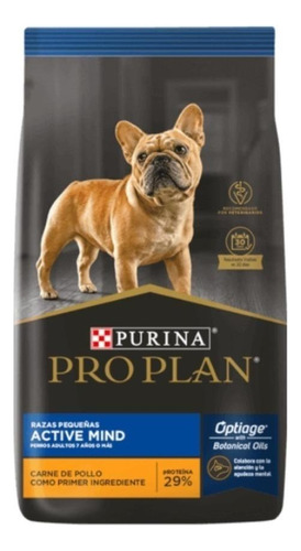 Alimento Pro Plan OptiAge Active Mind 7+ para perro senior de raza pequeña sabor pollo y arroz en bolsa de 1kg