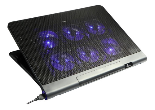 Base Enfriadora Gamer, 6 Cooler, Led Azul, Xta-160, Kyla