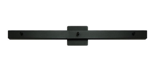 Regleta Riel Metalica 2 Luces Colgante Negro 58cm C