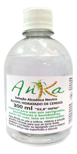 Alcool Etílico Hidratado De Cereais - 300ml - 93,8° Inpm - A