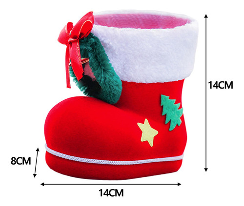 Bota De Dulces De Navidad Bolsa De Golosinas 14cmx14cmx8cm