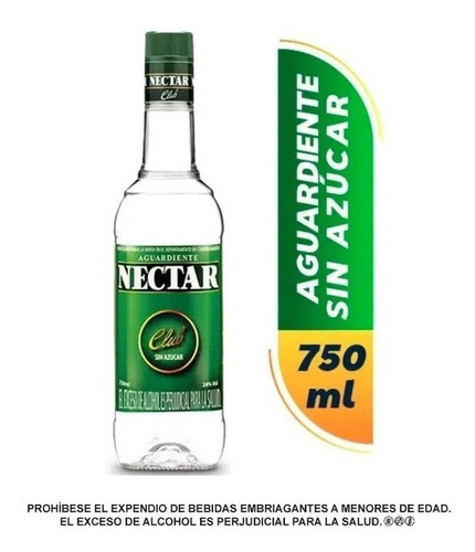 Aguardiente Néctar Club X 750ml - Ml A $74