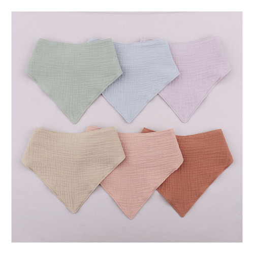 (1 #mold) Algodón Para Bufanda Triangular, Color Liso, Botón