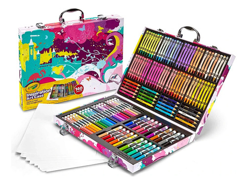 Estuche Arte Crayola Premier Inspiration 140 Piezas Rosa