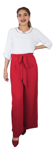 Pantalon Cargo Pata De Elefante Mujer Casual Comodo Fresco