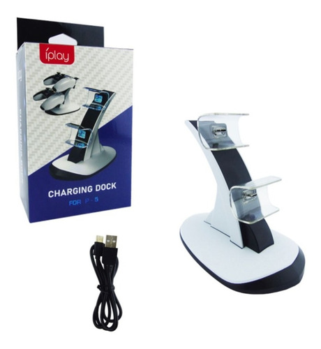 Base De Carga Para Joystick Modelo P5 Doble Puerto Usb