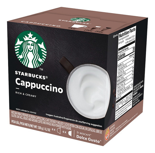 Cápsulas De Café Starbucks Cappuccino Caja De 12 Und