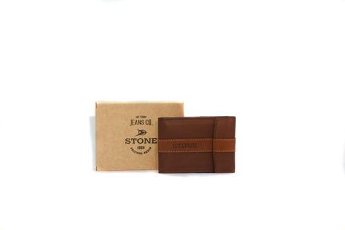 Billetera De Hombre Stone De Cuero Con Broche Colores