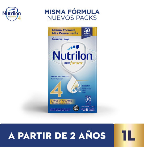 Leche Liquida Nutrilon Profutura 4 Nutricia Bago X 1000 Ml
