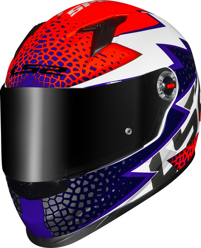 Capacete Ls2 Classic Ff358 Speedy Branco Roxo Laranja