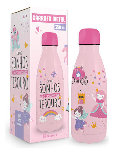 Garrafa Térmica Metal Neo 350ml Infantil Tubarão E Unocórnio Cor Unicórnio