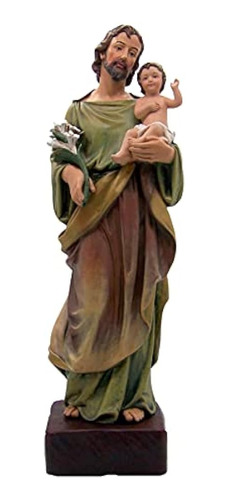 Gran Estatua Católica De San José Con El Bebé Cristo Jesús, 