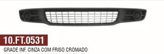 Parachoque Grade Inf Cinza C/friso Cromado Palio 09/12