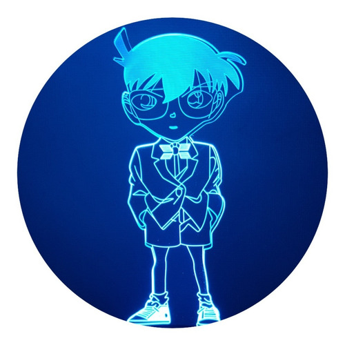 Lámpara De Mesa 3d Detective Conan Blasi Base Reloj