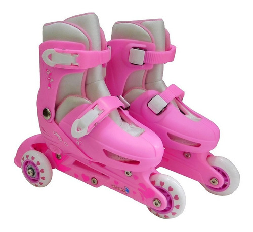 Patins Infantil Menino Menina 3 Rodas Kit De Proteção Bw023